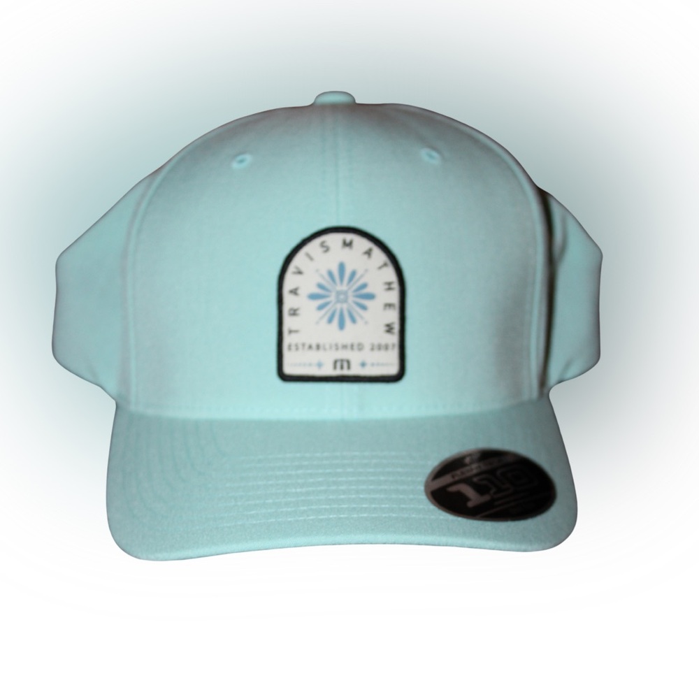 Travis Mathew Light Blue SnapBack Golf Hat with Logo NWT